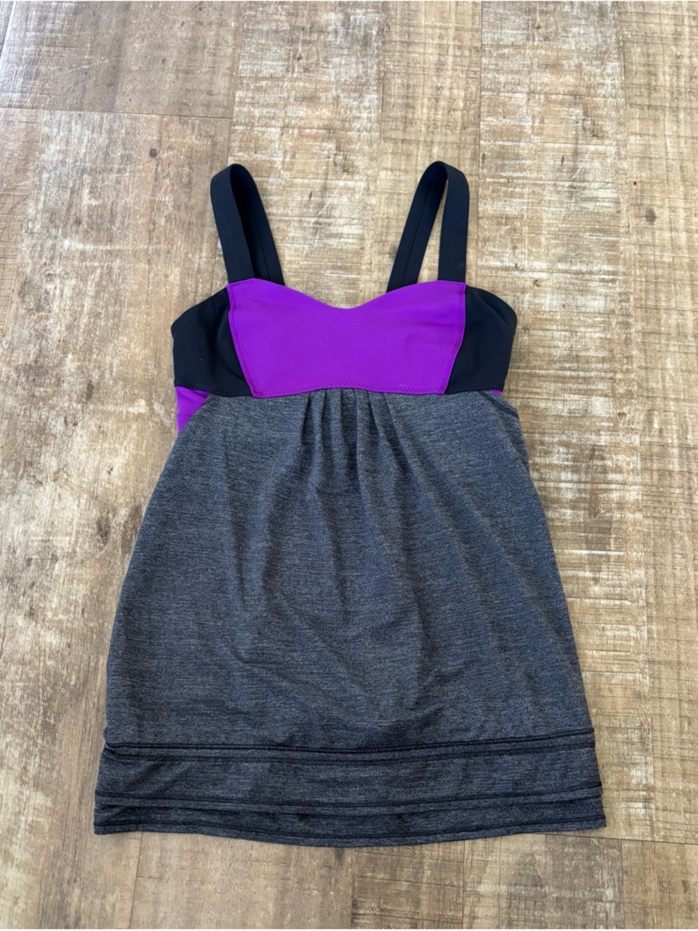 Lululemon Back on track tank purple and grey size 4 - Picture 2 of 6